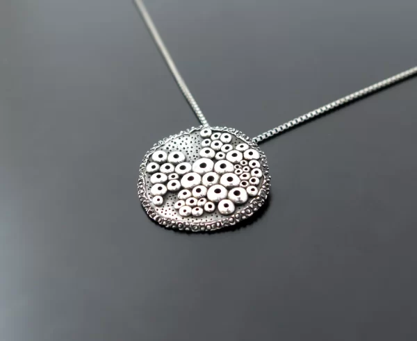 Silver bubble cluster pendant - Image 6