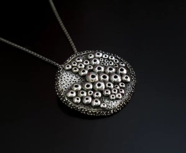 Silver bubble cluster pendant - Image 8