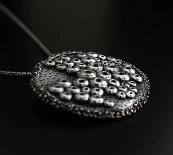 Silver bubble cluster pendant - Image 9