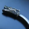Men's bracelet silver dragon heads - Image 4