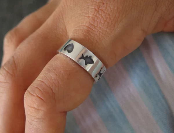 Vegan silver ring - Image 2