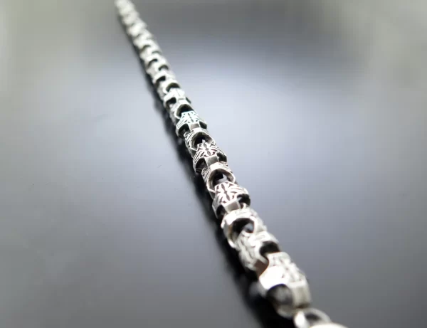 Men's bracelet silver chain - Image 2