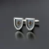 Fleur de lis silver cufflinks - Image 2