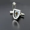 Fleur de lis silver cufflinks