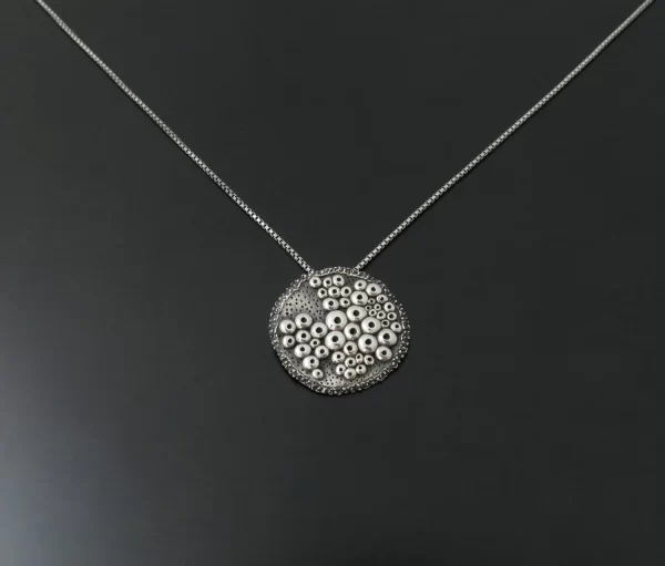 Silver bubble cluster pendant