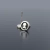 Silver Skull in gas mask Earrings