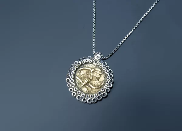 Handmade silver linden flowers pendant - Image 2