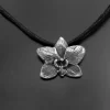 Silver Orchid pendant - Image 3