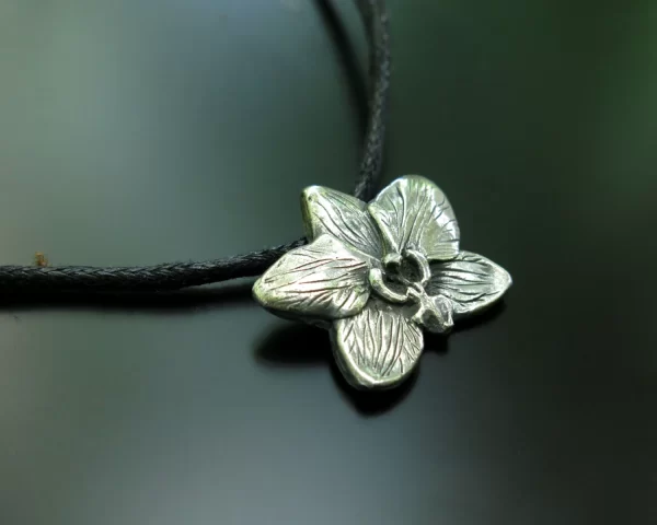 Silver Orchid pendant