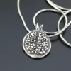 Pomegranate silver pendant