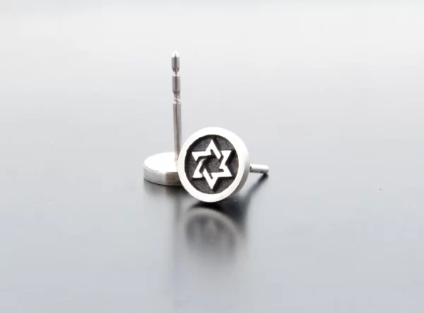 Silver Magen David earrings