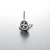 Silver maltese cross earrings