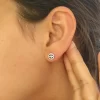 Silver maltese cross earrings - Image 3