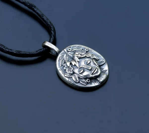 Autumn forest nature silver pendant - Image 3