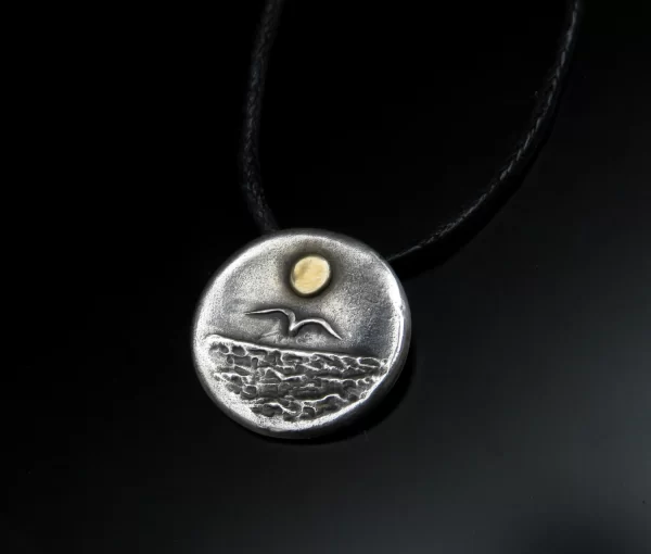 Sun and sea silver pendant - Image 4