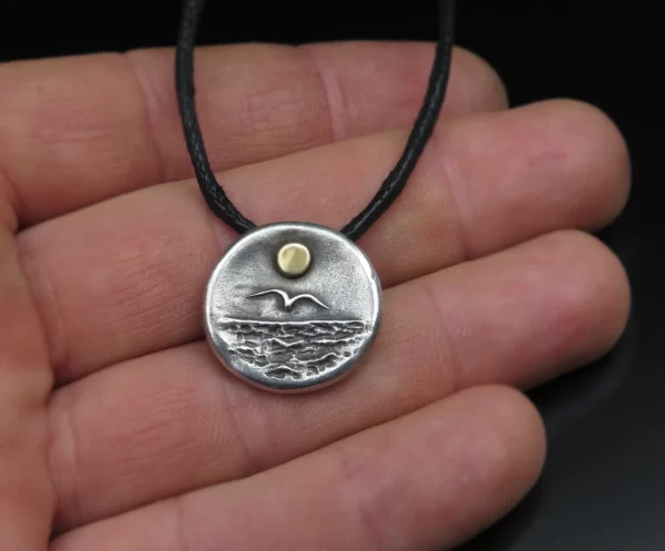 Sun and sea silver pendant - Image 6