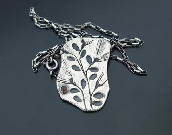 Botanical silver pendant - Image 5