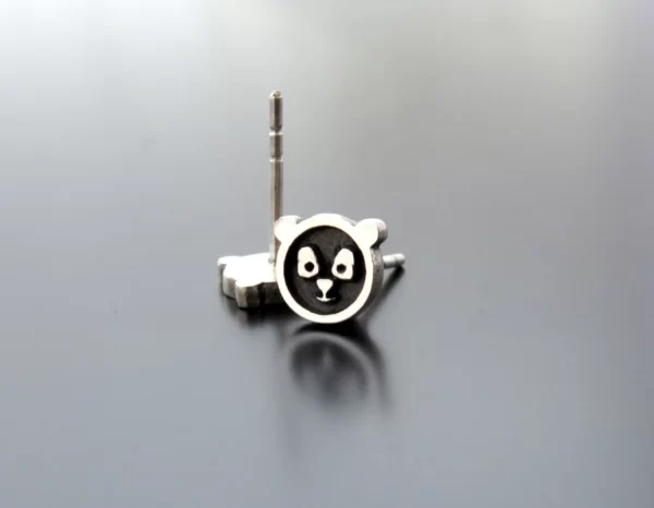 Silver Panda earrings