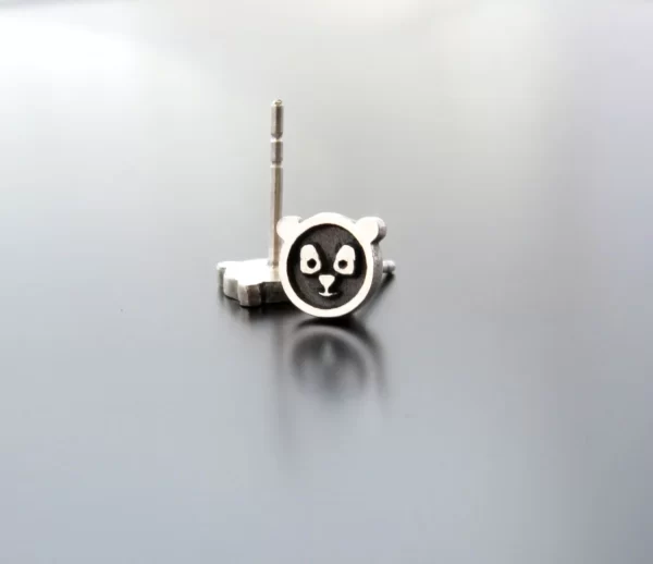 Silver Panda earrings - Image 2