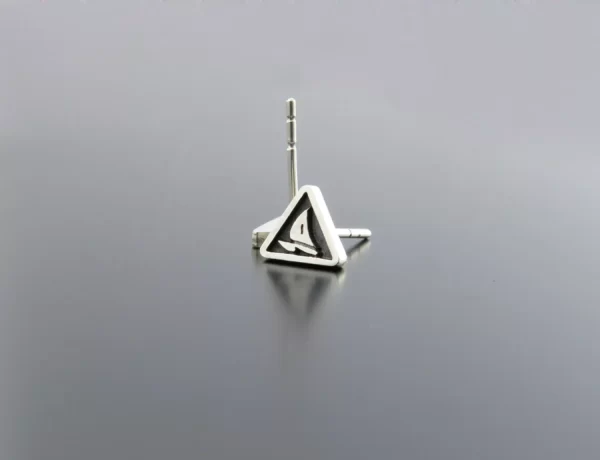 Silver sailing boat earrings