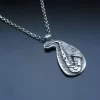 Handmade Silver Saxophone Pendant with Musical Notes - Image 7