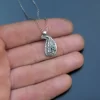 Handmade Silver Saxophone Pendant with Musical Notes - Image 2