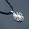 Big Handmade Silver Piano Pendant with Musical Notes
