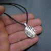Big Handmade Silver Piano Pendant with Musical Notes - Image 3