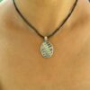 Big Handmade Silver Piano Pendant with Musical Notes - Image 5