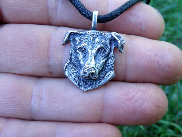 Handmade dog silver pendant - Image 4