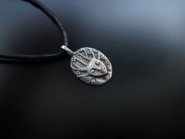 Woman tree silver pendant