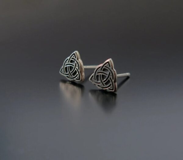 Valknut - Celtic knot silver Earrings inside out design