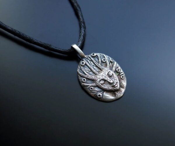 Woman tree silver pendant - Image 4