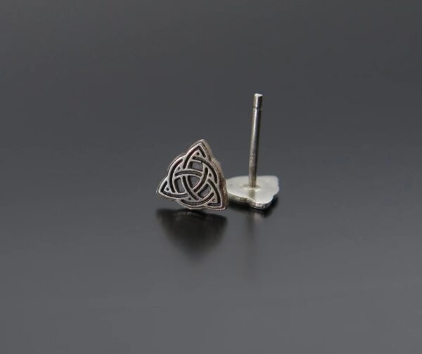 Valknut - Celtic knot silver Earrings inside out design - Image 4